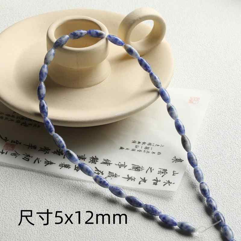 Rice beads natural stone Shoushan and Tiger Eye agate spacer beads handmade diy jewelry accessories