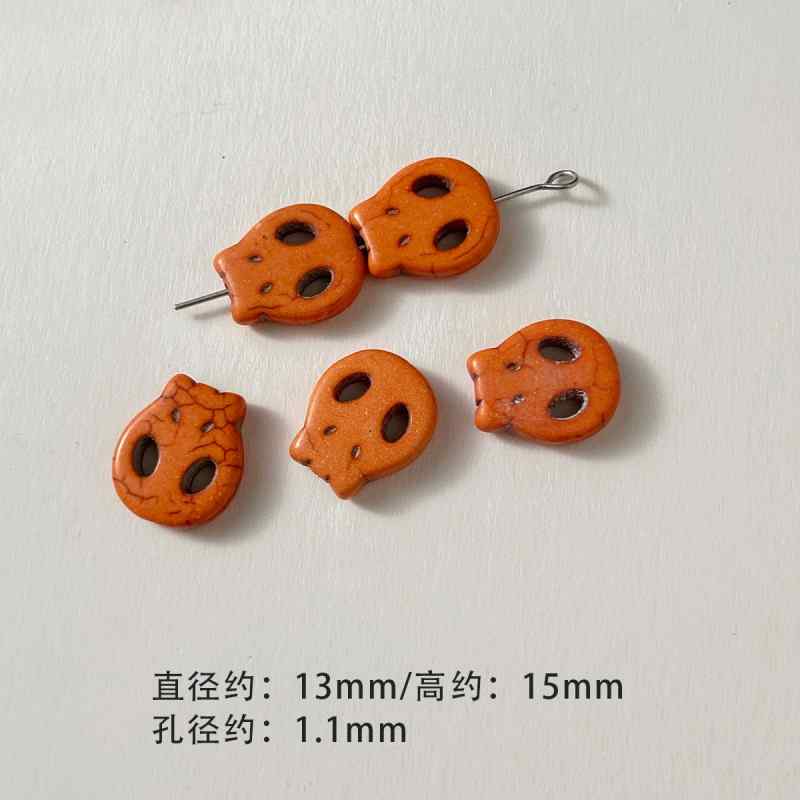 Large Synthetic White Turquoise Spacer Beads Round Beads Loose Beads Mobile Phone Chain Necklace Beaded Diy Accessories Material Beads 