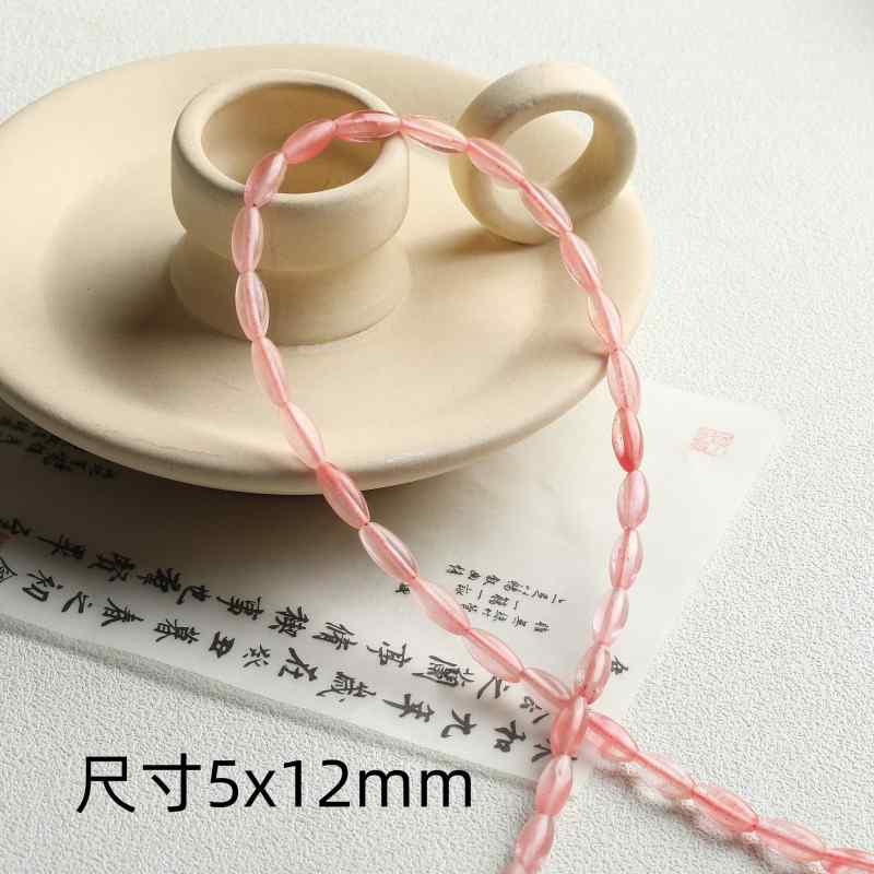 Rice beads natural stone Shoushan and Tiger Eye agate spacer beads handmade diy jewelry accessories