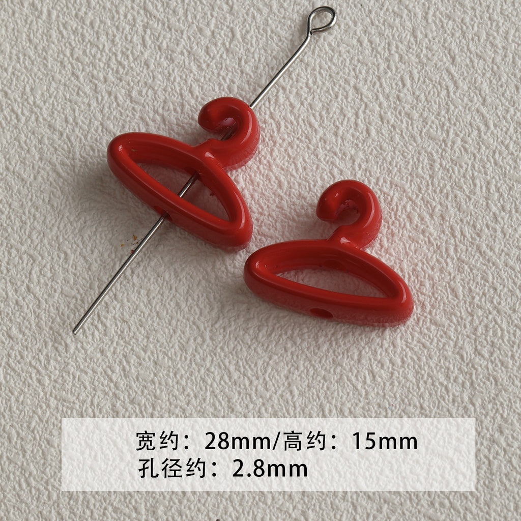 [red, yellow and blue] acrylic paint stars love beaded mobile phone chain keychain loose beads diy accessories material