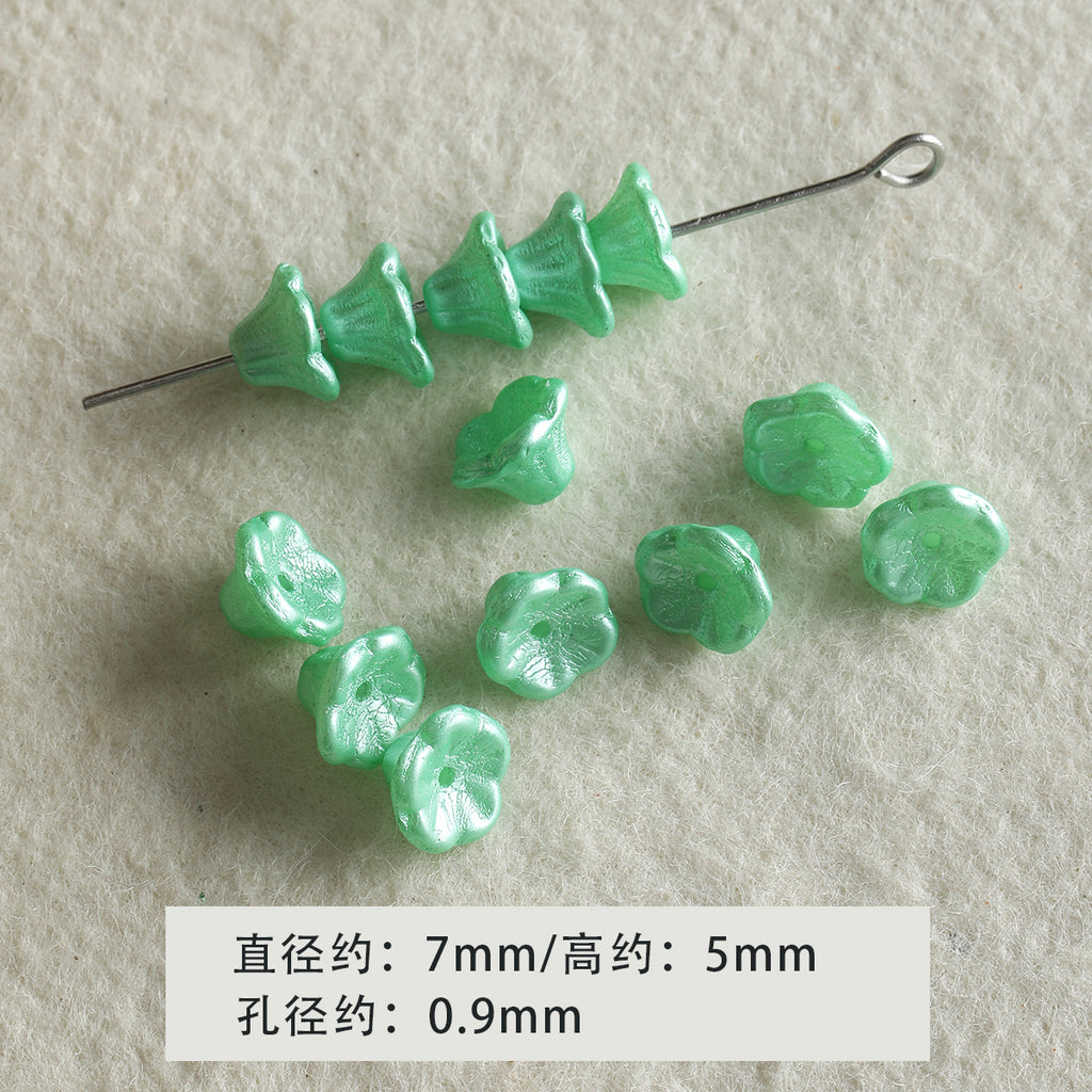 [Green Light Forest] glass beads bracelet necklace mobile phone chain beaded diy accessories material