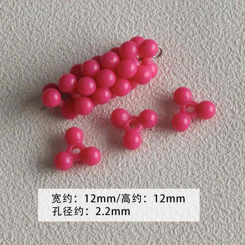 【 Spicy Girl Powder 】 Acrylic baking paint star love bead string mobile phone chain loose bead DIY accessory material bead