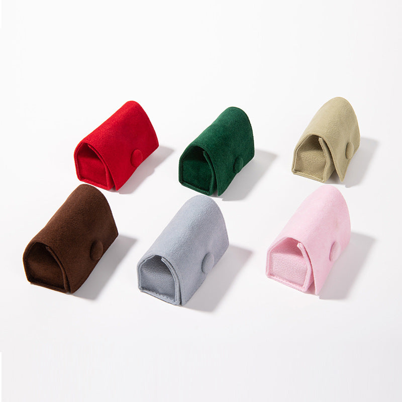 Portable Mini Velvet Ring Box Creative Jewelry Box Earrings Necklace Jewelry Box Hand Accessories Storage Box Velvet Bag