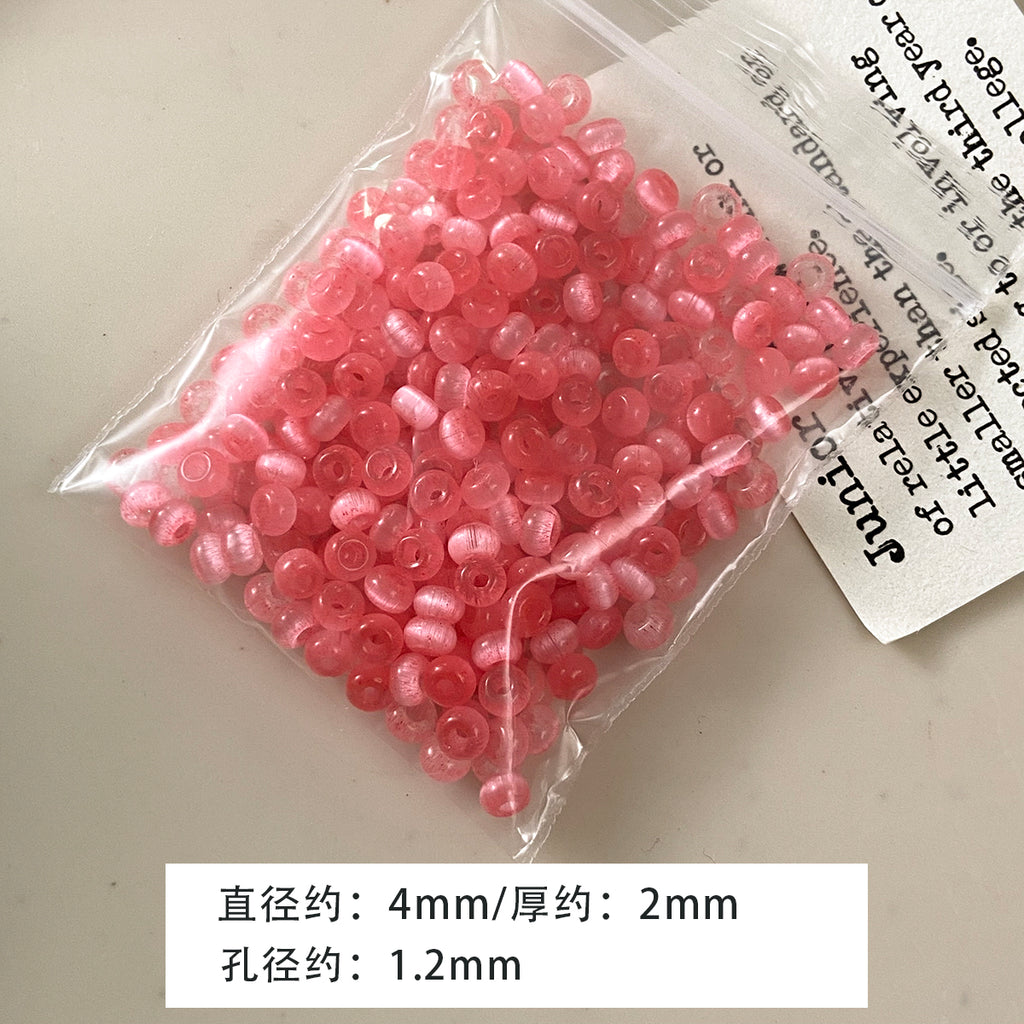 4*2mm Brushed Cat's Eye Abacus Rice Beads Braided Bead Bracelet Necklace Loose Beads DIY Accessories Material Beads