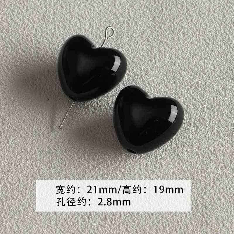 【 Spicy Girl Powder 】 Acrylic baking paint star love bead string mobile phone chain loose bead DIY accessory material bead