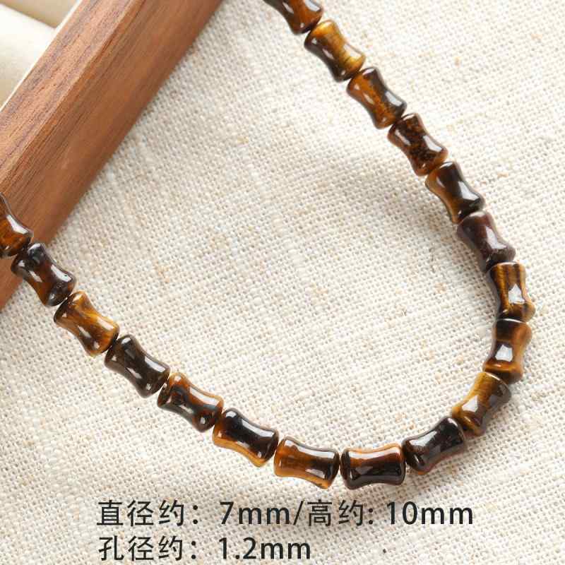 Tiger's eye natural stone spacer cut surface abacus beads round tube beadsbracelet necklace beaded diy accessories material