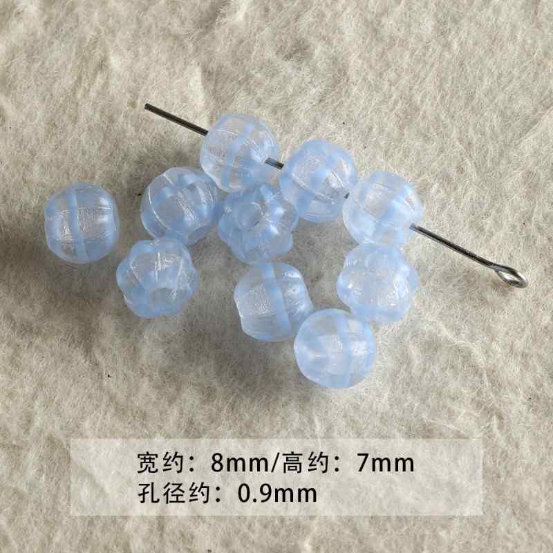 Blue Glass Loose Beads Collection Beaded DIY Accessories Material