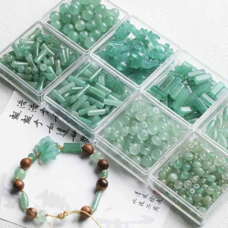 New Chinese Natural Dongling Jade Slub Scattered Beads Abacus Beads Diy Accessories Material Bracelet Necklace Beads 