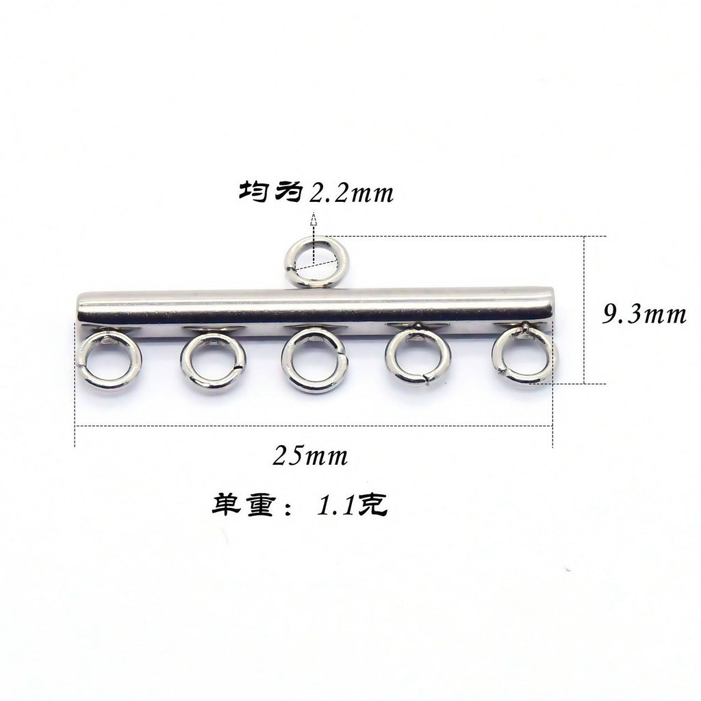 Factory Direct Sales Cross-Border Supply Stainless Steel DIY Porous Luggage Accessories Earrings Pendants Tassel Jewelry Accessories