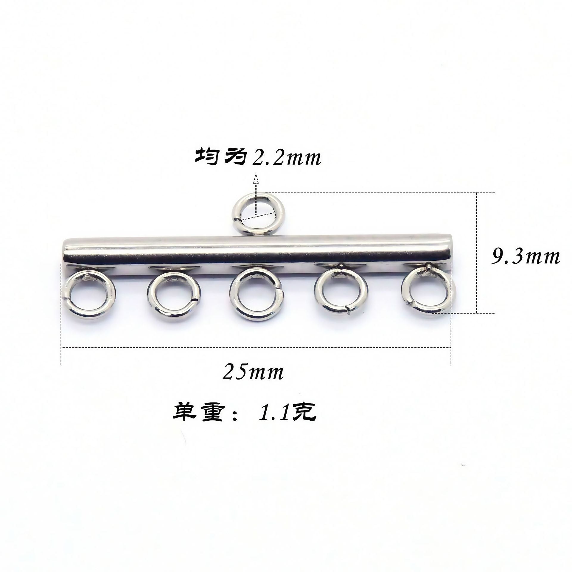 Factory Direct Sales Cross-Border Supply Stainless Steel DIY Porous Luggage Accessories Earrings Pendants Tassel Jewelry Accessories