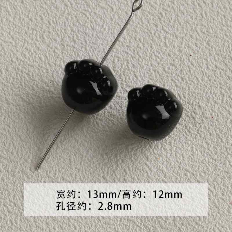 Black and green acrylic paint beaded diy accessories material