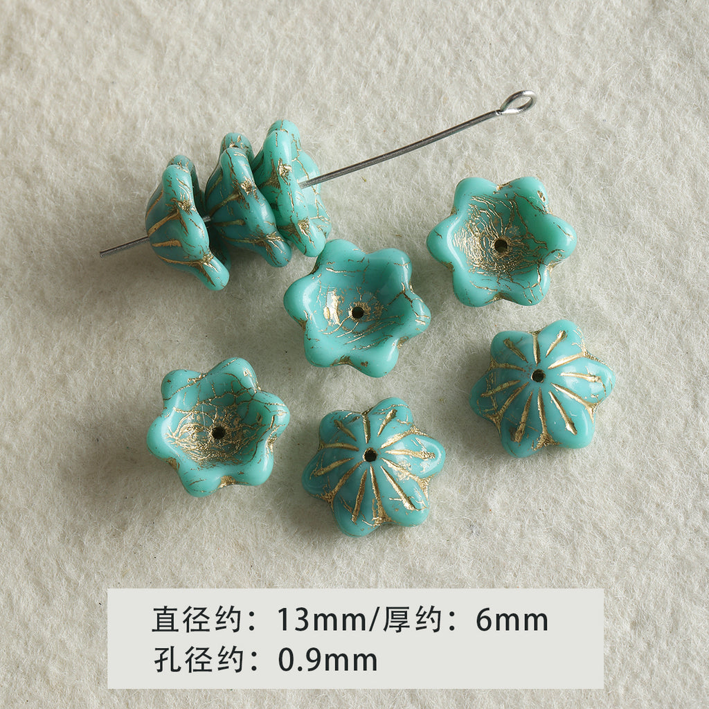 [Green Light Forest] glass beads bracelet necklace mobile phone chain beaded diy accessories material