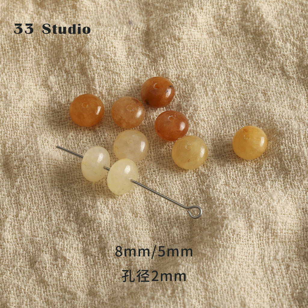 Vintage natural Crystal Jade loose beads round beads beads spacer beads diy accessories material package bracelet necklace earrings