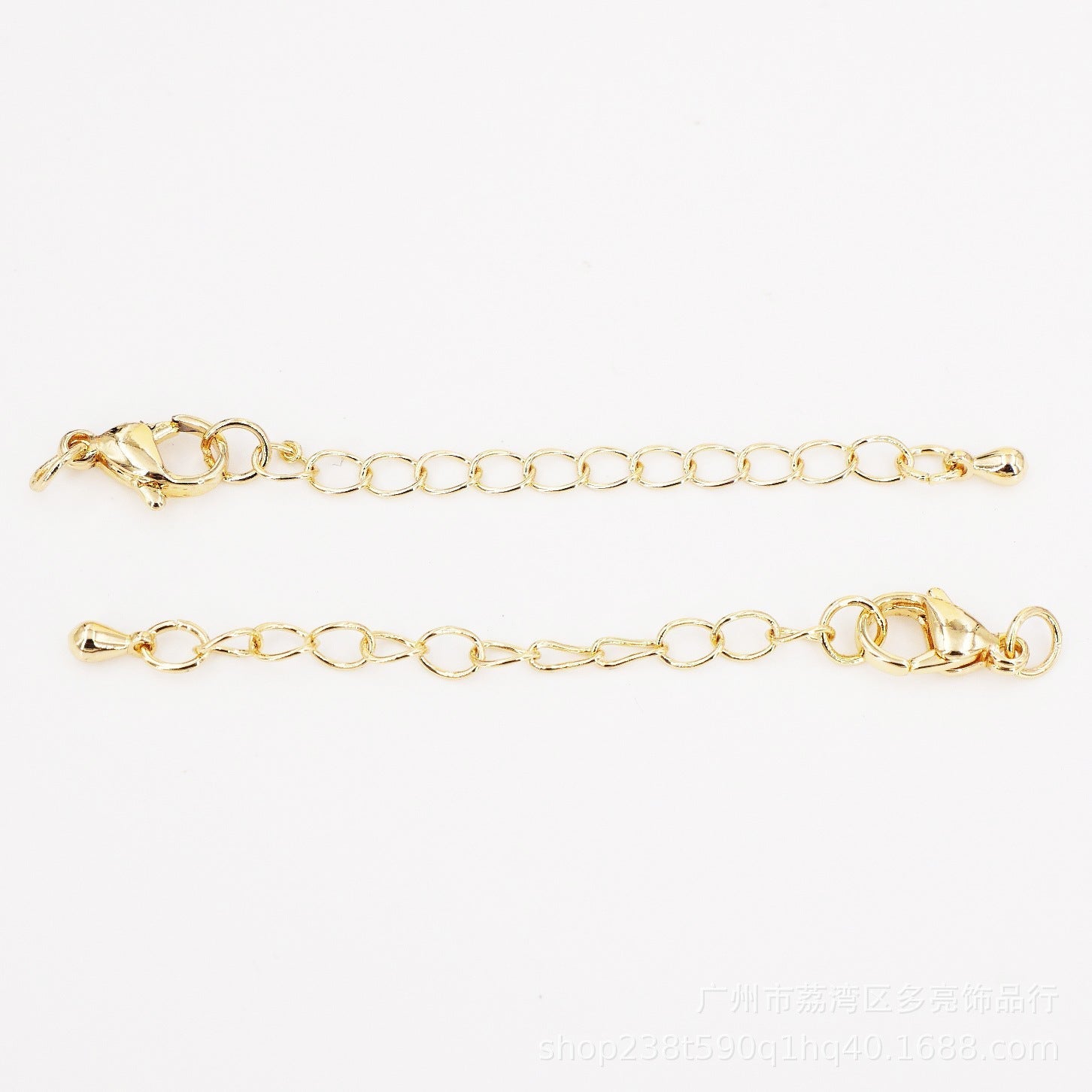 Color retaining lobster clasp extended  tail chain jewelry accessories