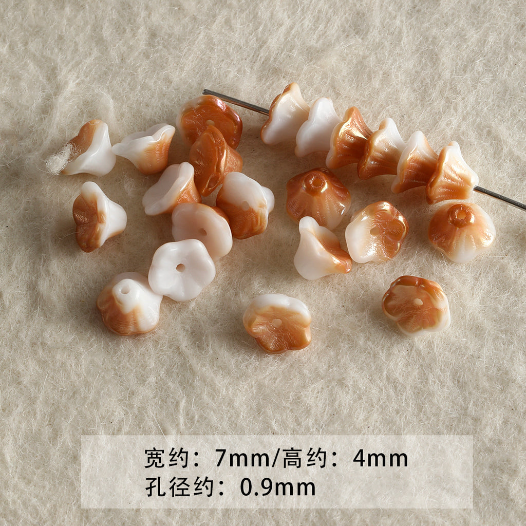 Blue Glass Loose Beads Collection Bracelet Necklace Mobile Phone Chain Beaded DIY Accessories Material Beads