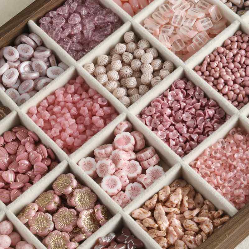 Pink Glass Loose Beads DIY Accessories Material