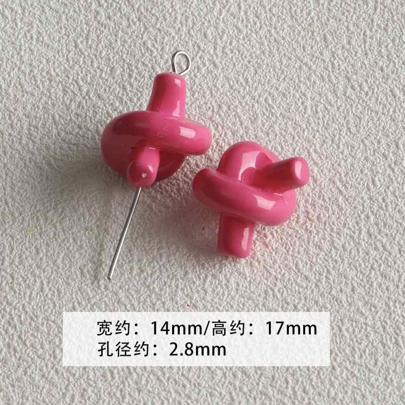 【 Spicy Girl Powder 】 Acrylic baking paint star love bead string mobile phone chain loose bead DIY accessory material bead