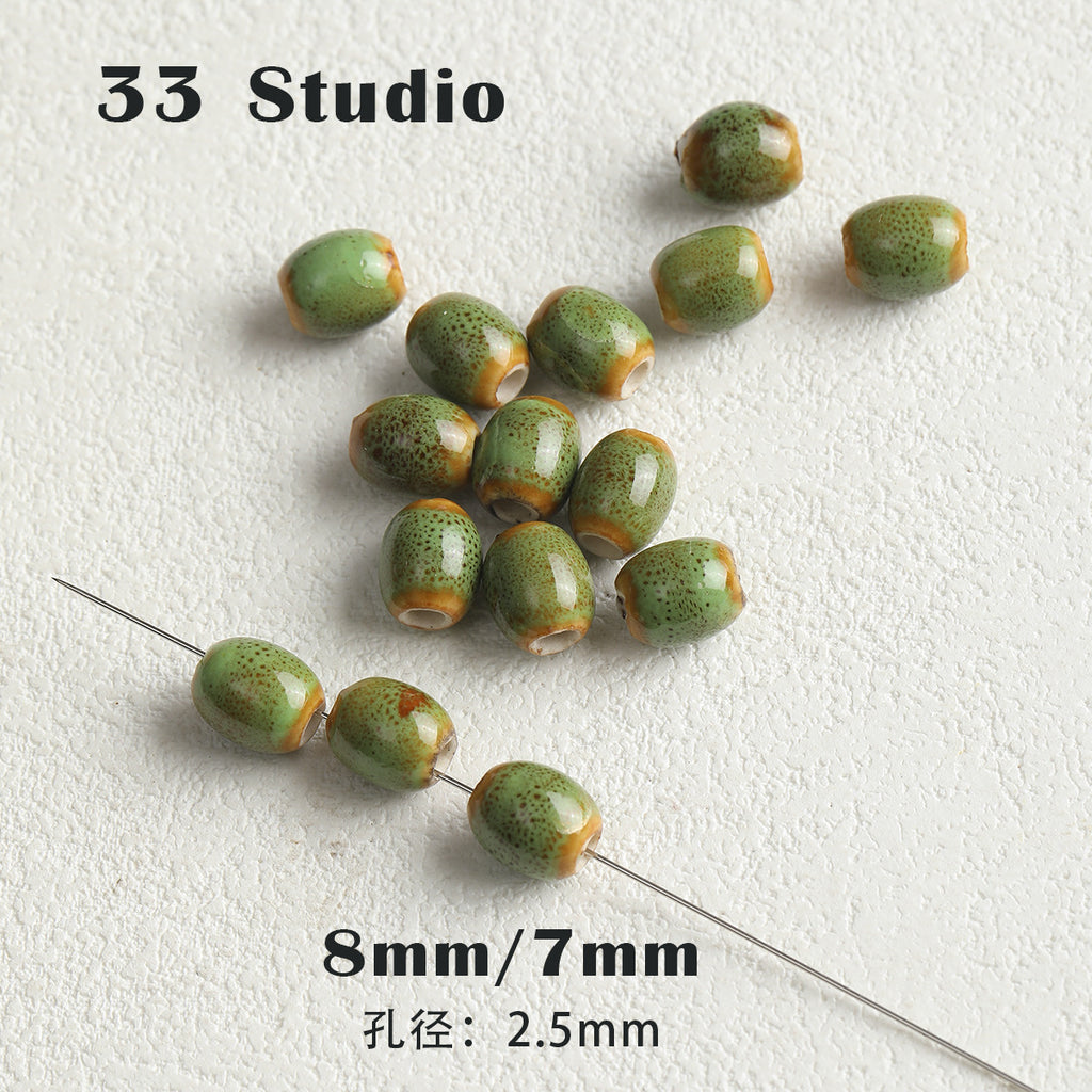 New Chinese style vintage ceramic beads rice beads water drop diy accessories material package bracelet necklace mobile phone chain beaded loose beads