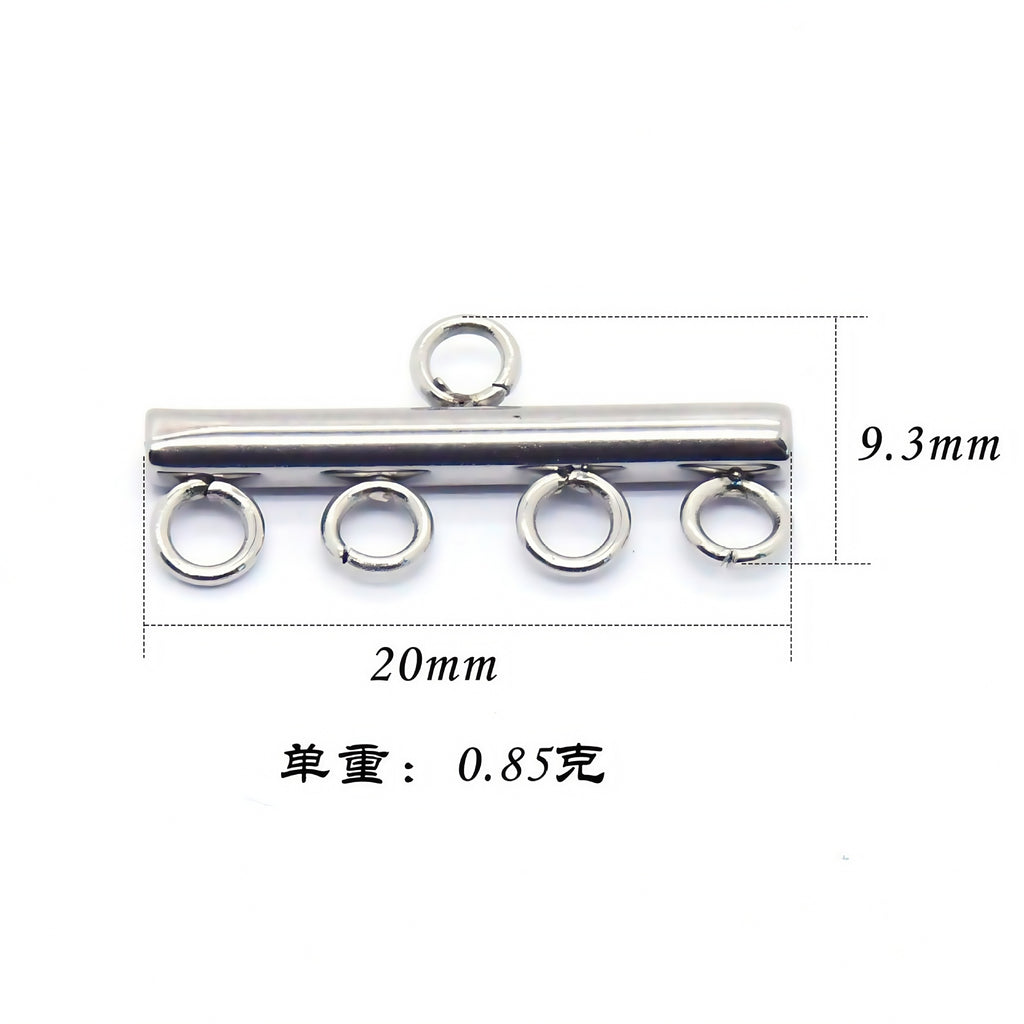 Factory Direct Sales Cross-Border Supply Stainless Steel DIY Porous Luggage Accessories Earrings Pendants Tassel Jewelry Accessories