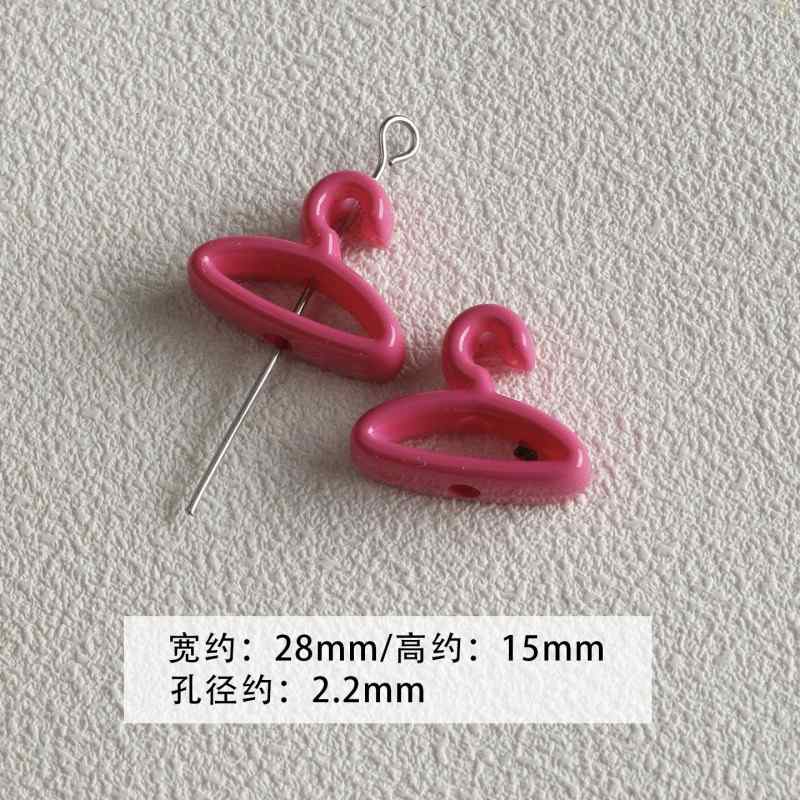 【 Spicy Girl Powder 】 Acrylic baking paint star love bead string mobile phone chain loose bead DIY accessory material bead