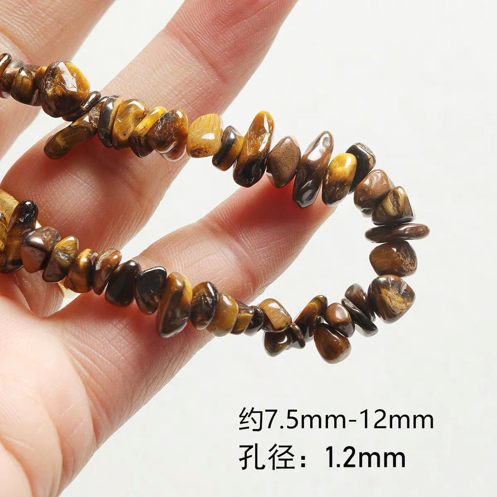 Niche natural stone tiger eye black agate abacus beads round beads bracelet necklace beaded diy accessories material loose beads