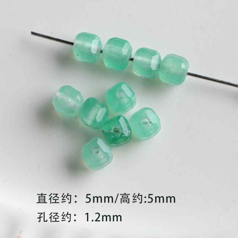 Natural Stone Scattered Beads Green Dot Spacer Beaded DIY Material
