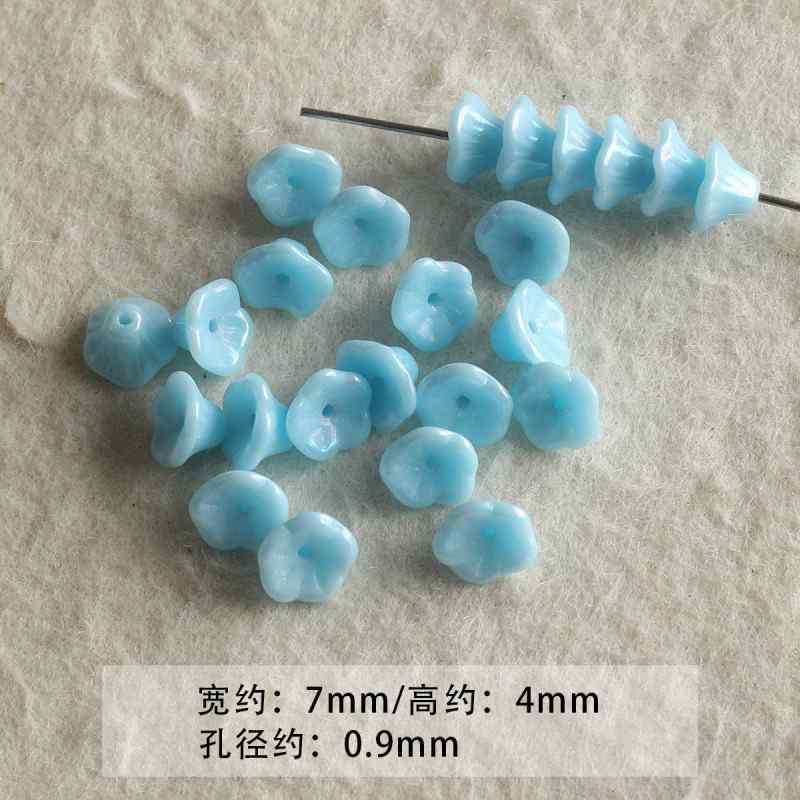 Blue Glass Loose Beads Collection Beaded DIY Accessories Material