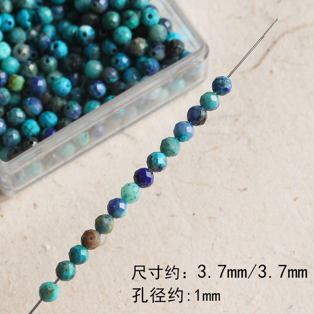 [Dunhuang] natural stone cut face sugar loose beads turquoise alashan beaded diy bracelet necklace material accessories