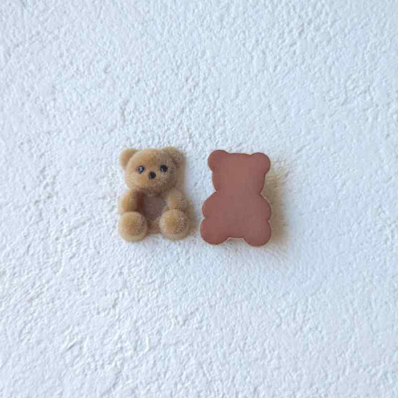 teddy bear edge clip bangs clip DIY accessories materials