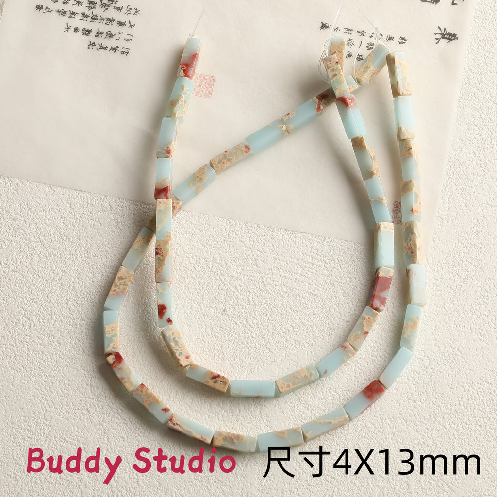 Natural Shoushan Stone series round beads tube beads loose beads diy bracelet earrings necklace jewelry accessories