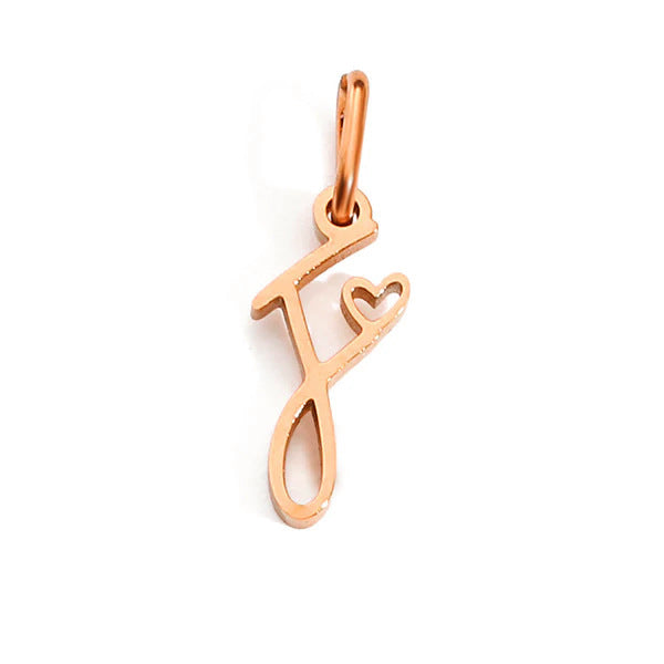 European and American Cross-border DIY26 Letter Pendant Jewelry Accessories Titanium Steel Mirror Polished Vacuum Plated Love English Letter