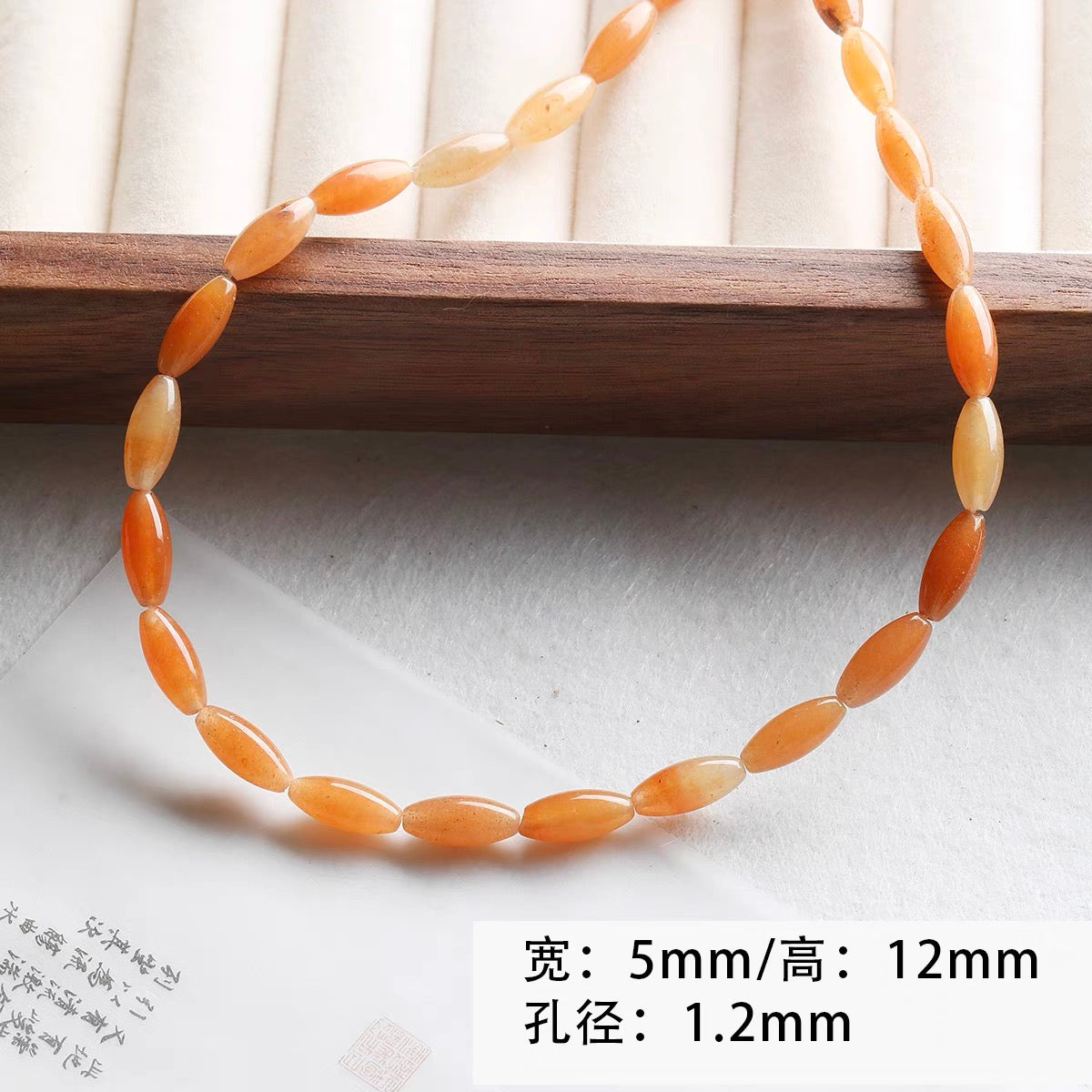 All-match natural stone Huangdongling round bead tube bead abacus beaded bracelet necklace loose beads diy accessories material beads