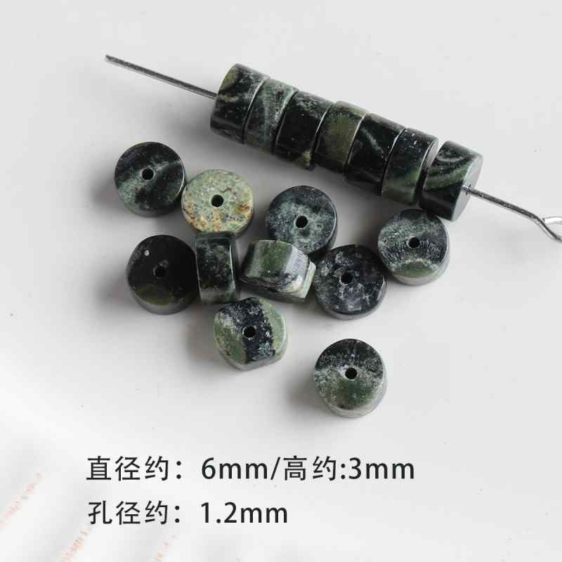 Natural Stone Scattered Beads Green Dot Spacer Beaded DIY Material