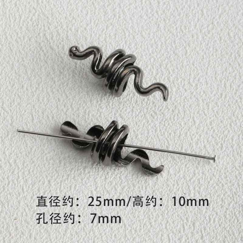 Dark Style Alloy Gun Black Pendant Spacer Beads Spacer Loose Bead Bracelet Necklace Beaded DIY Accessories