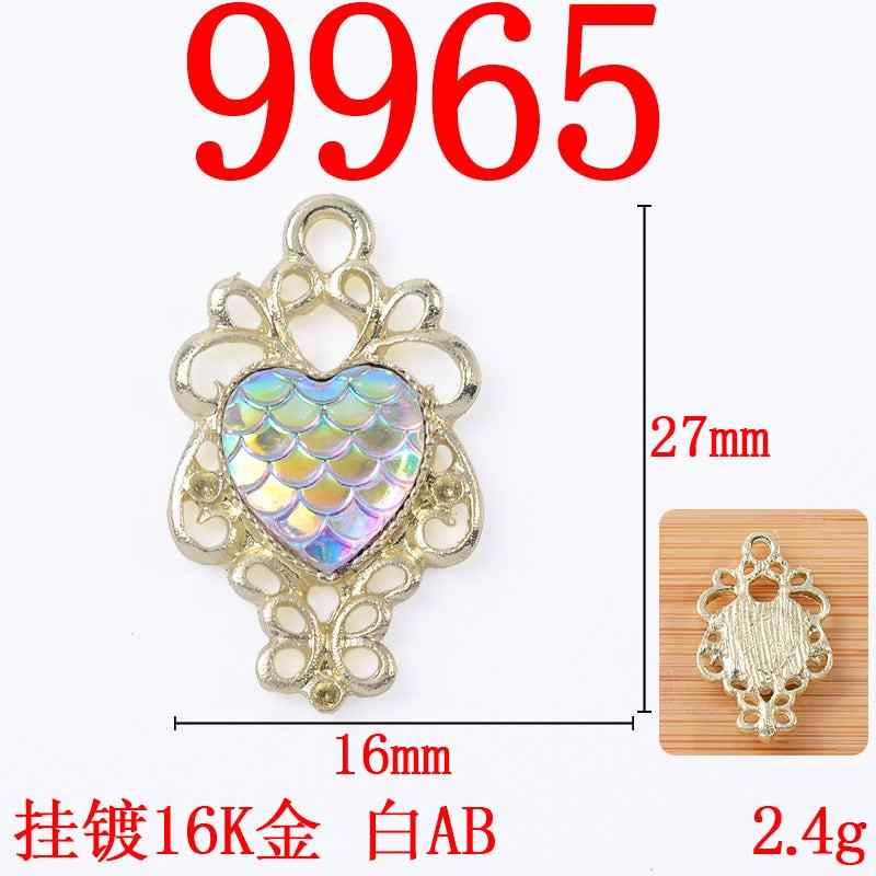 Alloy sunflower Baroque style love pendant diy jewelry accessories