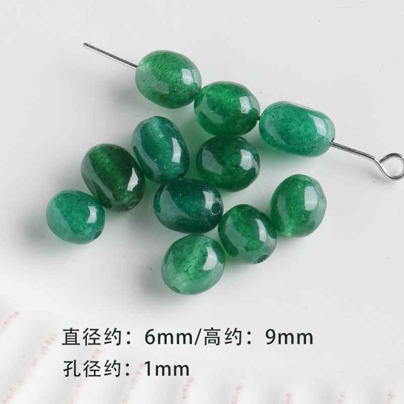 Natural Stone Scattered Beads Green Dot Spacer Beaded DIY Material