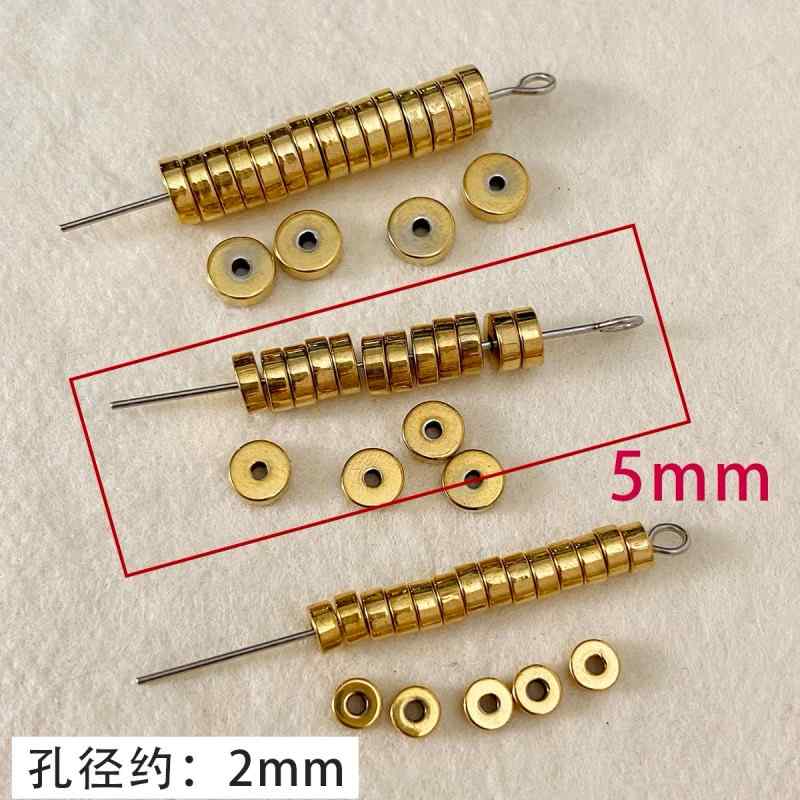 Color-preserving spacer round beads beaded diy accessories material loose beads bracelet necklace beads