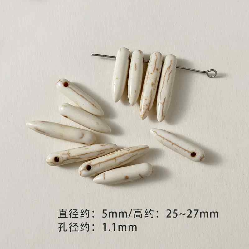 Synthetic White Turquoise Spacer Round Beads Diy Accessories Material