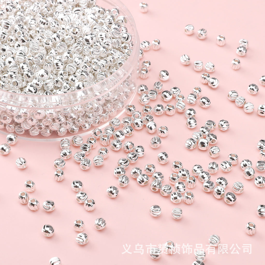 Broken Silver, a Few Pounds Thick Silver-Plated Loose Beads, Square Triangular Beads, DIY Handmade Beading Materials, Jewelry Bracelet Accessories