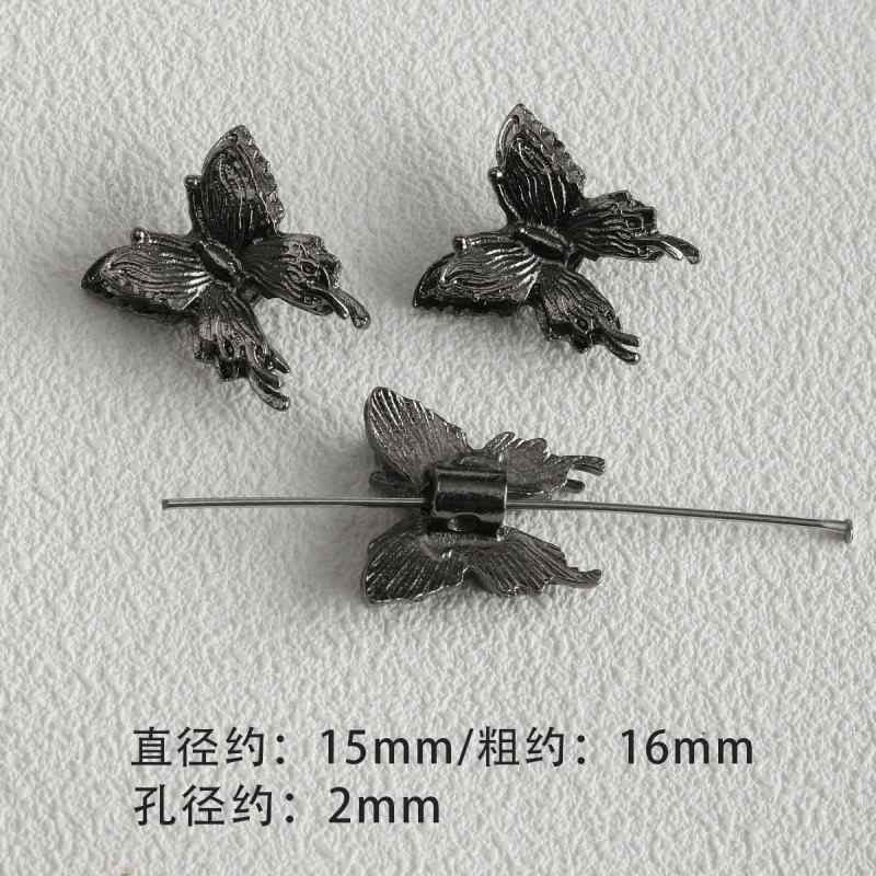 Dark Style Alloy Gun Black Pendant Spacer Beads Spacer Loose Bead Bracelet Necklace Beaded DIY Accessories