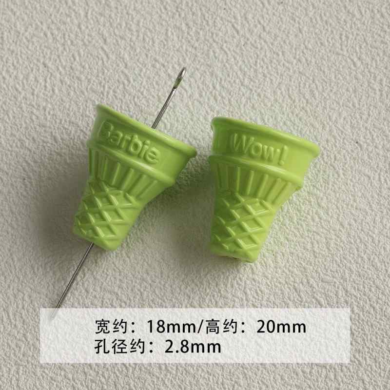 Black and green acrylic paint beaded diy accessories material