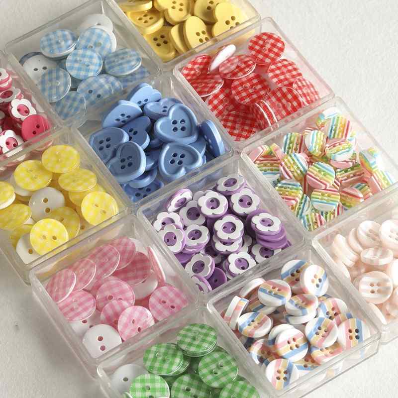 Resin color all-match niche buttons beads diy accessories material