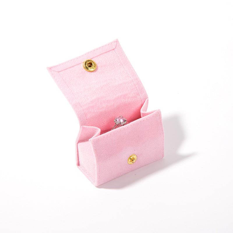 Portable Mini Velvet Ring Box Creative Jewelry Box Earrings Necklace Jewelry Box Hand Accessories Storage Box Velvet Bag