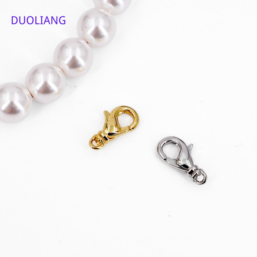 18K Gold Plated Copper Color Retention Rotating Korean Lobster Clasp Universal Clasp Bracelet Necklace End Clasp DIY Jewelry Accessories