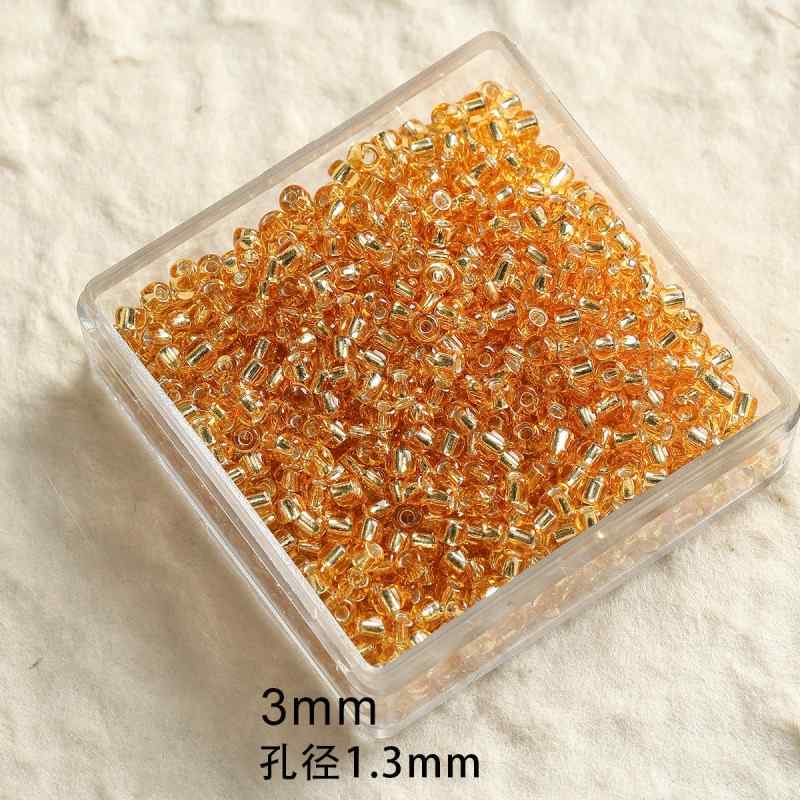 [Maillard] rice beads water drop beads glass gold plated foil square bracelet necklace mobile phone chain diy accessories