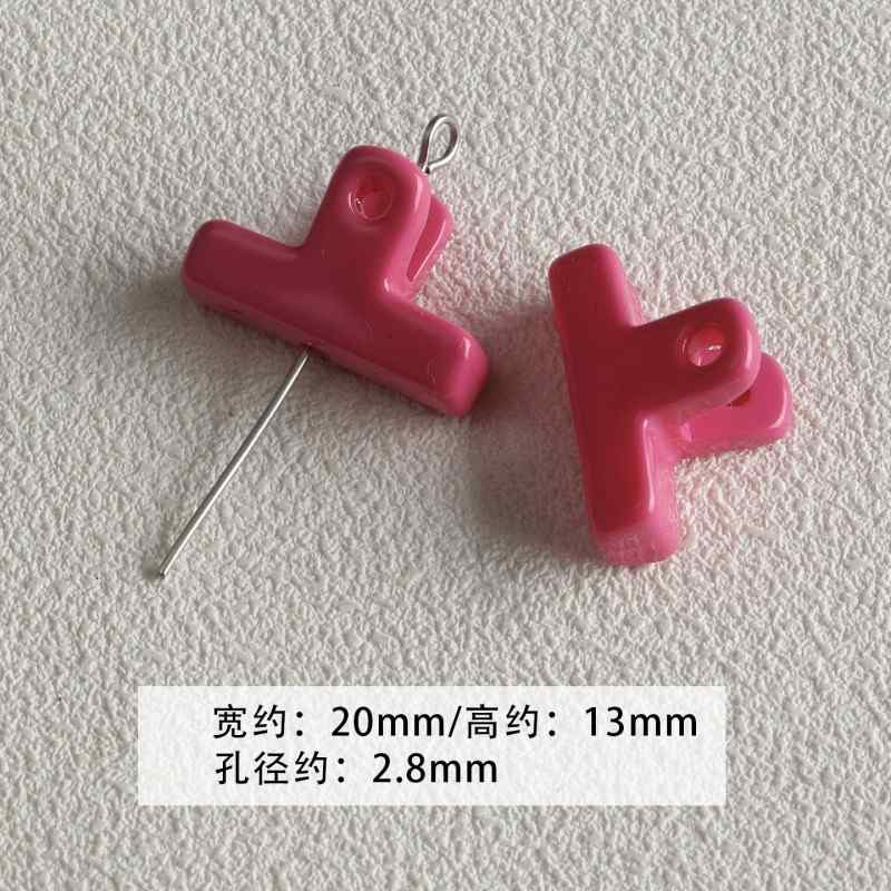 【 Spicy Girl Powder 】 Acrylic baking paint star love bead string mobile phone chain loose bead DIY accessory material bead