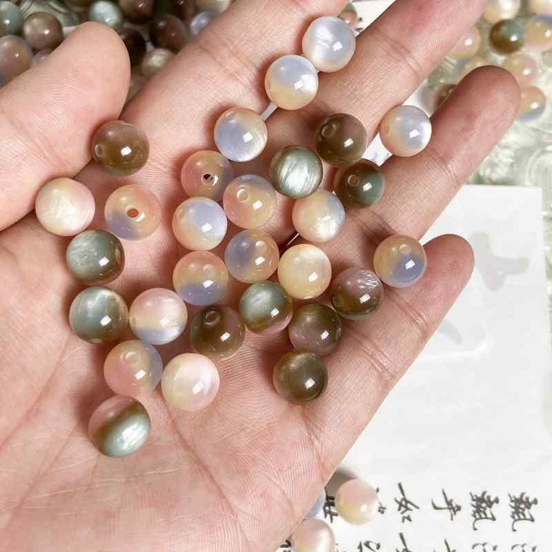 [Sunset] cat's eye stone round bead diy accessories material