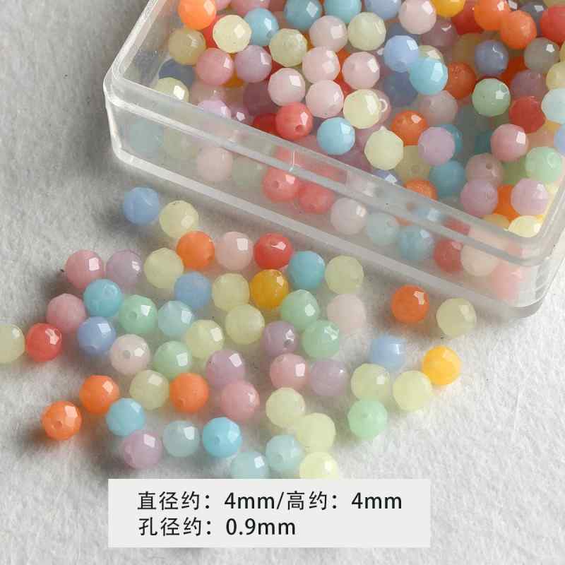 4mm Round Cut Stone Loose Beads DIY Accessories Material
