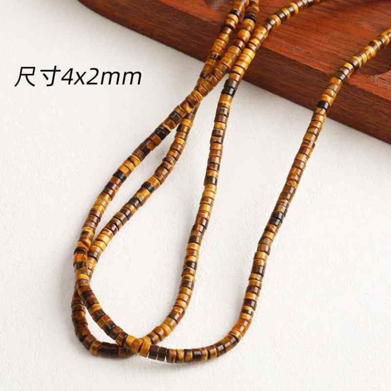Niche natural stone tiger eye black agate abacus diy material