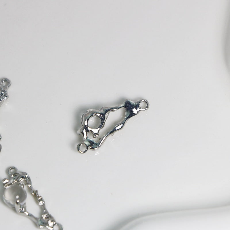 alloy transparent pin double hanging star DIY pendant accessories